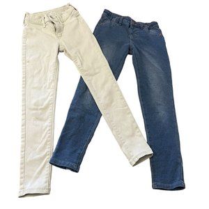 Cat & Jack Blue Denim Jeggings Mint Skinny Jeans - Size 7/8